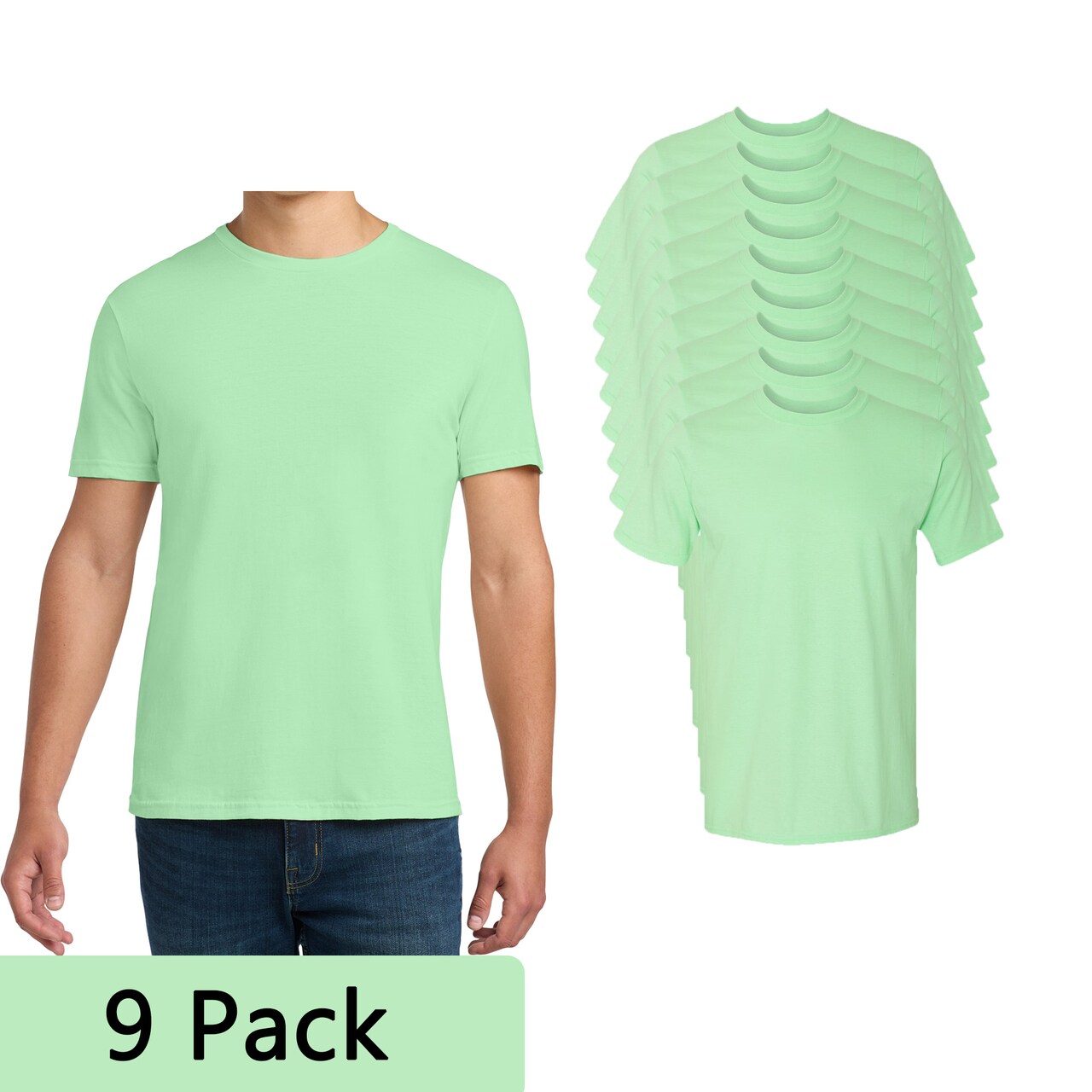 Gildan Men's Softstyle Blank T-Shirt for DIY Crafting & Heat Transfer Designs, Mint Green 3-15 Pack